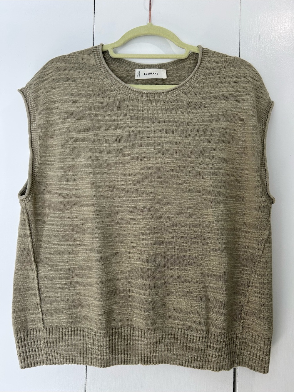 THE MUSCLE SWEATER IN COTTON LINEN - Eucalyptus